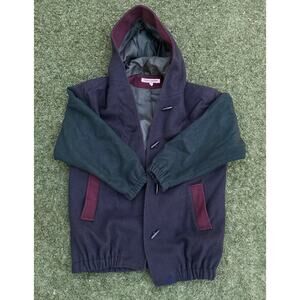 Vintage 90s Donnybrook Wool Hooded Coat - Women Size 8 / Medium